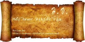 Hübner Viktória névjegykártya